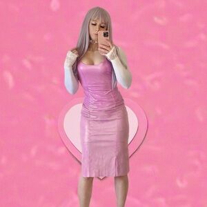 Light pink Mermaid Genuine leather Danier skirt Size 8 Medium